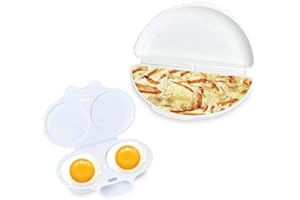 Easy Egg Breakfast Set Akamino Microwave Omelet Pan and Egg Poacher - BPA Free Eggs Maker Easy To Use and Non-Stick Breakfast Eggs Cookware
