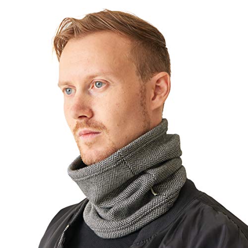CHARM Bufanda Cuello Redecilla Windstopper - Hombres Círculo Cinto Moto Mujer Tela Hecho en Japón Negro