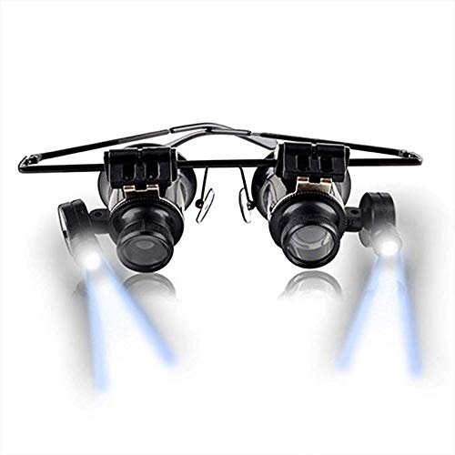 Preisvergleich Produktbild Feeyond Professionelle Uhrenreparaturkennzeichnungslupe 20x Mit LED Für Die Bearbeitung, Elektronische Reparatur, Schmuckkennzeichnung, Uhrenreparatur Und Mikrogravur