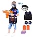 Produktbild GANADA Netz-Weste Kinder Taktik Weste für Nerf Gun, Inbegriffen 1 Maske, 1 Schutzbrille, 2 Handgelenk-Patronenhalterung, 40 Pfeile, 2 Magazine für 6 Darts