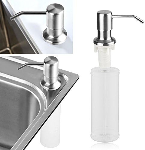 Airby® Stainless Steel Kitchen Sink Countertop Soap Dispenser Built in Hand Soap Dispenser Pump, Large Capacity