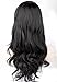 S-noilite Full Wigs 23" Long Thick Jet Black Hair Heat Resistant Wig for Daily/Party/Wedding