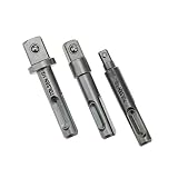 Kit de 3 adaptadores SDS-Plus para acoplar a una máquina de taladrar.