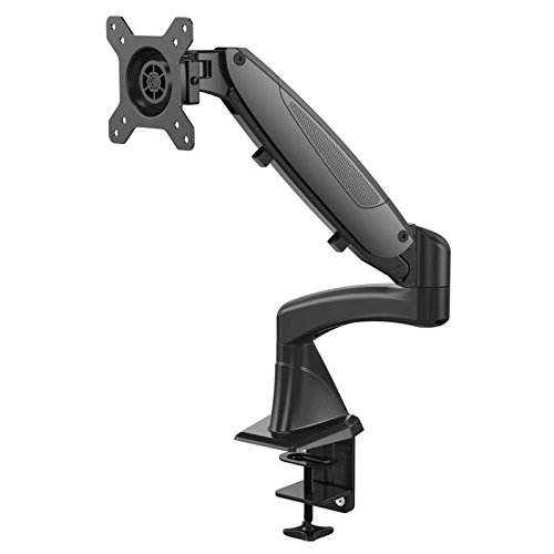 HFTEK® GM112XF Monitor Standfuß Halterung Halter Tischhalterung für TFT LED LCD Bildschirm Monitor 15 - 34 Zoll mit VESA 75 / 100 (GM112XF Schwarz)