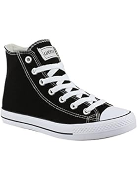 Elara Unisex Sneaker | Sportschuhe für Herren Damen | High Top Turnschuh Textil Schuhe