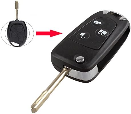 BACAI Flip Remote Folding Car Remote Flip Key Shell Case Fob for Ford Mondeo Fiesta Focus Ka 3 buttons Blade