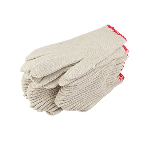 10 Paar Industrie Konstruktion Baumwolle arbeiten Arbeit Handschuh Off Weiß