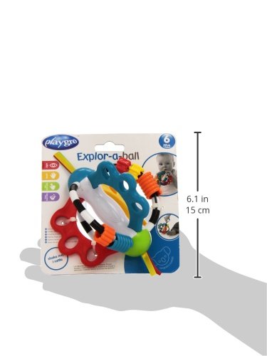 Playgro 40122 – Baby Rasselball Explor-a-ball, bunt - 7