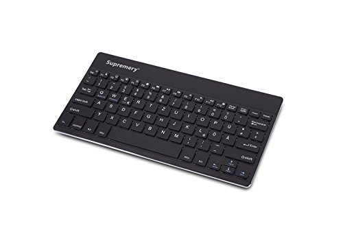 Supremery Bluetooth Tastatur Keyboard mit eingebauter Standfunktion (schnurlos) für MAC OS, Windows 10/ 8/ 7, IOS 9 / 8, Android (QWERTZ, deutsches Tastaturlayout) - 7
