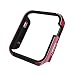 Produktbild qichenlu [Defense Edge Rot&Schwarz Apple Watch 38mm CNC Eloxiertes Aluminium Rahmen Case,Apple Watch Hülle Uhr Gehäuse Schutz Cover Stoßfest Metall Bumper kompatibel mit iWatch 38mm