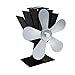Produktbild XASY Ventilator Kamin, Herd, Ofen - leiser Betrieb, 5 Flügel, Kaminventilator, Ofenventilator, Kamin, Ofen - umweltfreundlich