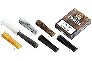 BOCCHINO LUNGO PER TOSCANI METACRILATO CORNO CON SALVAFUOCO IN ALLUMINIO LUBINSKI