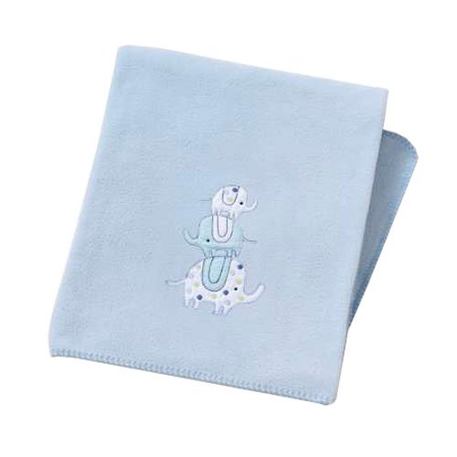 Silver Cloud Love Colour Elephant Spot Fleece Blanket (Blue)