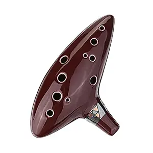 12 Holes Alto C Zelda Ocarina Cera c V el Flute Wind Musical Instrument with Musicbook Lanyard Display Stand Musical ift for Be Inners