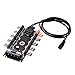 Produktbild sdfghzsedfgsdfg 10-Port-12V 4 Pin PWM CPU-Lüfter Hub SATA Controller Stromversorgung Spliter Adapter Computer-PWM-Funktion Lüfter schwarz