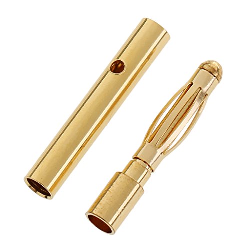 Preisvergleich Produktbild Gazechimp 10 Paar 2mm Stecker Bananenstecker Goldstecker Buchse Lipo ESC RC