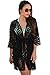 Produktbild Neue Damen Schwarz Zebra Spitzen Kordelzug Cover up Bademode Beachwear Summer Wear Kaftan Größe UK 10–12 EU 38–40