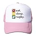 Produktbild Funny Eat Sleep Rugby Mesh Cap Adjustable Baseball Cap (21-23 Inch) Unisex18