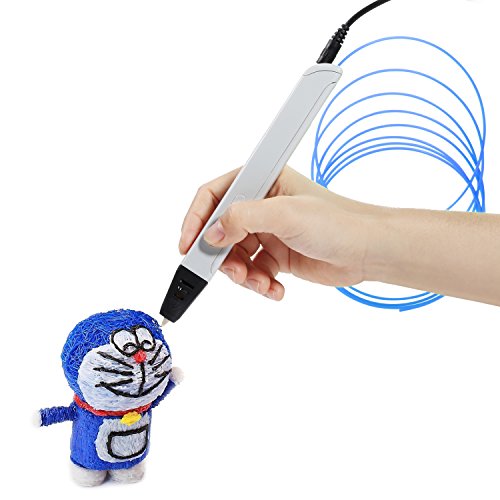 NexGadget Intelligent 3D Stift, Freihand 3D Zeichnungen, 3D Druck Feder Kompatibel mit PLA/ABS Filament + 3 Free 1.75mm Glühfaden Refills, Printing Pen