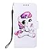 Produktbild Chreey Hülle für Huawei Y6 (2019) / Honor 8A, Neu Buntes Muster PU Leder Brieftasche Handyhülle Flip Case Schutzhülle Tasche mit Kartenfächern, Schüchternes Einhorn