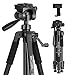 Produktbild Kamera Stativ - MACTREM Handy Stativ Tripod Fotostativ aus Aluminiumlegierung mit Handy Halterung Wasserwaage für Smartphone DSLR Canon iPhone Sony Gopro, 360° Schwenkbar