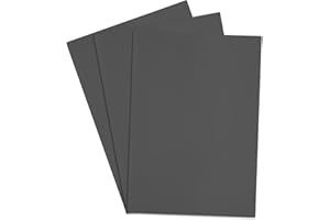 Bordeag Lot de 3 tampons en caoutchouc laser A4 - Pour machines à graver - 297 x 210 x 2,3 mm - Gris foncé