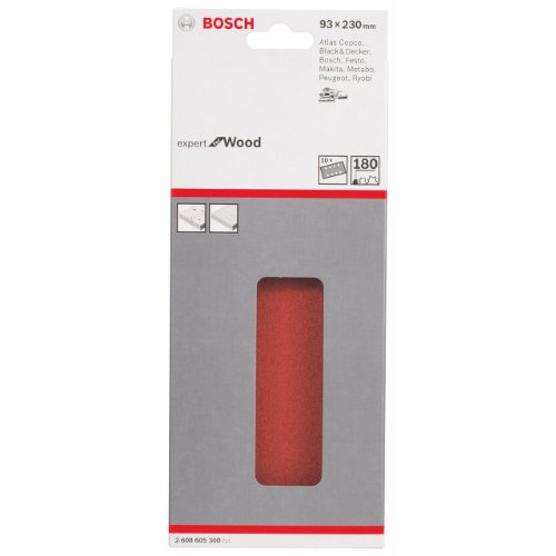 Bosch Schleifblatt C430 Expert for Wood+Paint 93x230mm Korn 180, 10 Stk. - 2