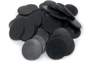 HOMEXO Rubber plate nitrile NBR seals solid round pad diameter 10/15/20/30/40/50/60/70/75/80/85/90/100 mm thickness 1/1.5/3 mm 10 pieces (colour: 25 mm, size: 3 mm)