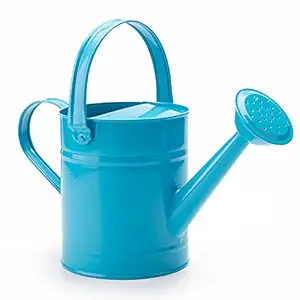 1.5 Letre Multi-Color Metal Watering Can,Kids Children Garden Watering Bucket with Anti-Rust Powder Coating Treatment and Beautiful Blue Color
