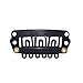 Haobase 25pcs Black Weft Clips 32mm for Hair Extensions and Wefts