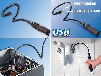 Preisvergleich Produktbild Somikon USB-Endoskop-Kamera VGA mit Schwanenhals "Snake Scope"
