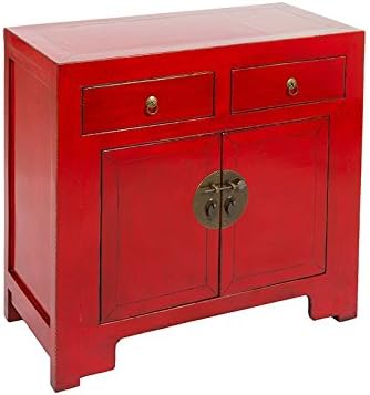 Red Console table 2 doors and 2 drawers