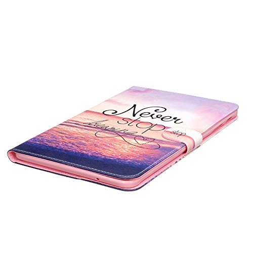 Galaxy Tab E 9.6-Inch SM-T560 Hülle, Deenor Cute Colorful Design Flip Tasche PU Leder Abdeckung Stand Schutzhülle für Samsung Galaxy Tab E 9.6-Inch SM-T560 / T561 / T565. (Red Sea) - 6