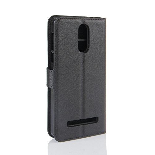 VIFLYKOO Leagoo M8 Funda  Leagoo M8 Carcasa Cuero Flip Cover Cuero PU Case Cartera con Ranuras para Tarjetas Incorporadas Cover para Leagoo M8 Smartphone Case - Negro