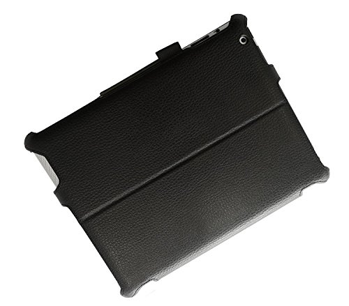 iPad 4 Hülle & iPad 3 Hülle | Smart Cover aufstellbar | Handschlaufe & Stylus-Halterung Luxus Leder für Apple Tablet 9 7 Zoll | Original Adento Marken-Design | Schwarz - 5