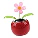 Produktbild SODIAL(R) Flip Flap Solar Blume Blumentopf Swing Dancing Spielzeug Neuheit Startseite Ornament - Rot