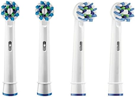 (GEK@) CROSS ACTION Electric Toothbrush Replacement Heads for Oral B- 4 Counts