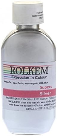 Rolkem SILVER SUPER 20g edible lustre metallic dust icing colour