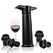 Produktbild yobansa Wine Saver mit 4 Vakuum Weinflaschenverschluss, Vakuum Wine Stopper, Wein Preserver Vakuum Pumpe, Black Plastic 02
