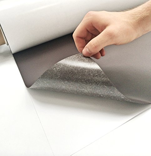 Magnetfolie selbstklebend 50cm x 100cm x 0,5mm Top Qualität Magnetschild “ Anisotrop“ 1 non-permanent Stift + 1 Magnetherz beschreibbar Gratis!! - 2