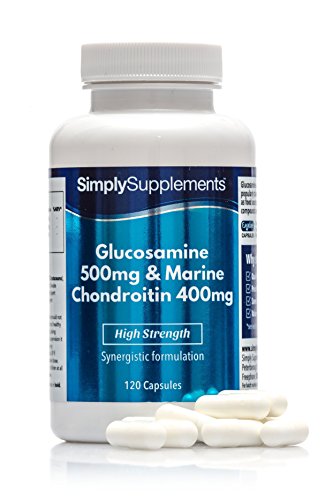 Glucosamina 500mg y Condroitina 400mg - ¡Bote para 4 meses! - 120 Cápsulas - SimplySupplements