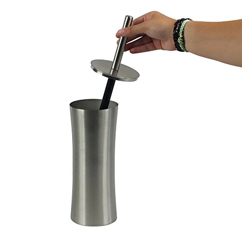 KELA 22496 WC-Bürste und Behälter, WC-Garnitur, Edelstahl, Elegance, Silber Matt - 2