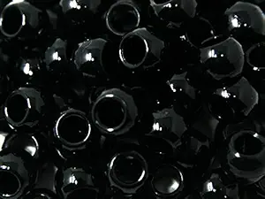 Black: Tara Assorted Color Design 60 Pieces Plastic Beads 12 X 12 Mm For Braid Hair For Girls (Black)