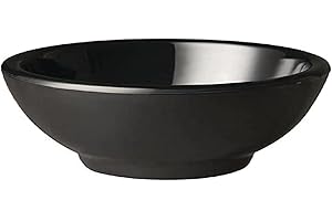 APS GF143 Melamine Round Bowl, 4.5 cm Item Height, Pure Black