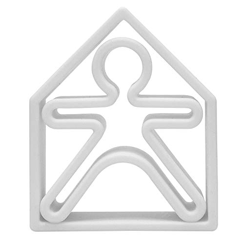 dëna Kid 1x House 1x NEÓN Blanco Juguetes de Silicona para bebés con Combinaciones infinitas Que fomentan su Creatividad