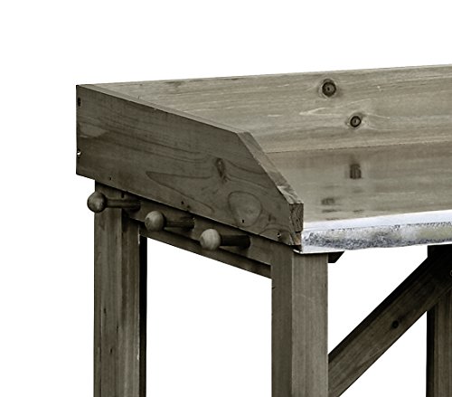 Dehner Gute Wahl Holzpflanztisch Ottawa, klappbar, ca. 91 x 85 x 49 cm, Holz, braun - 4