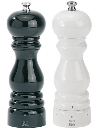 Set Peugeot Paris Pfeffermühle und Salzmühle u-select schwarz/weiß 18 cm