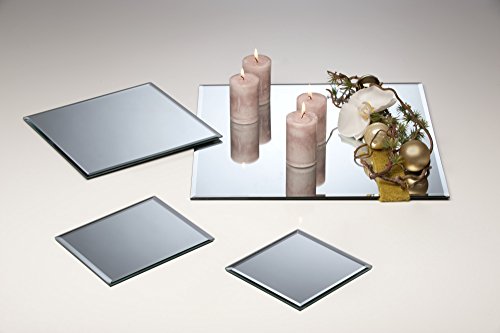 Glasplatte Spiegelplatte Mirror eckig 0,5 cm Ø 15,0 x 15,0 cm von Sandra Rich - 3