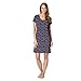 Gorgeous Dd+ Womens Navy Spotted Dd-G Cup Hidden Support Long Pyjama T-Shirt 10