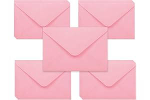 WYAN Mini Enveloppes - 50 Pcs 15 * 10cm Rose Enveloppe Cadeau, Enveloppe Noel, pour les Cartes-Cadeaux, les Cartes de Vœux, les Cartes de Mariage(Carte en papier et colle non incluses)